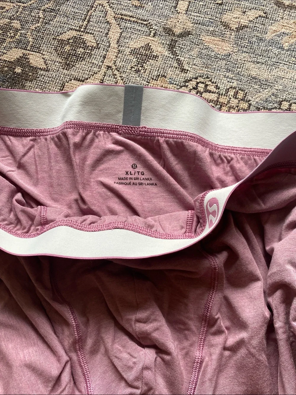 lululemon athletica Men's Boxer Briefs in Mauve Pink and Teal